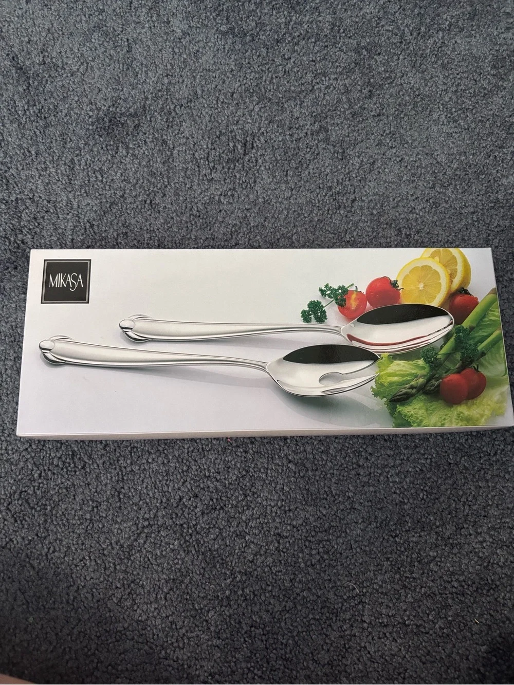 Mikasa Serena 2-Piece Salad Serving Set - Silver